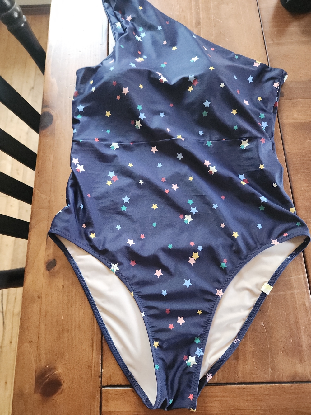 summersalt Navy One-Shoulder Star One-Piece Swimsuit